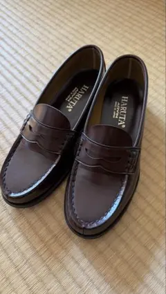 ✨美品✨ HARUTA コインローファー 24cm ブラウン 人工皮革