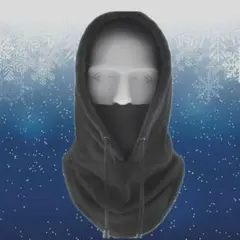 フードウォーマー 濃灰 バラクラバネックウォーマー スノーボード フリース