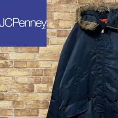J.C.Penney　ジェイシーペニー　フライトジャケット　ネイビー　中綿　M