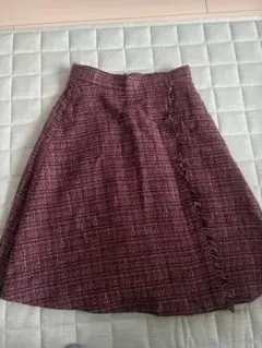 プロポーションボディドレッシング ラメツイードフレアスカート