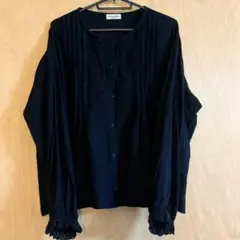 Samansa Mos2 サマンサモスモス　ブラウス　黒