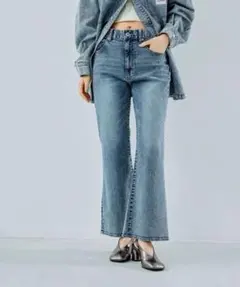 LEPSIM　タイトフレアデニムパンツ