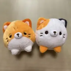 丸い猫ぬいぐるみ　２個セットのサムネイル
