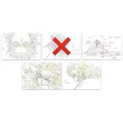 【美品】鬼滅の刃無限列車編 原画ポストカード　煉獄杏寿郎4枚セット