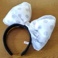 ミニーマウスの白リボンカチューシャ☆東京ディズニーリゾート