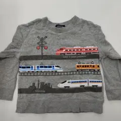 klädskap 電車プリント トレーナー 110