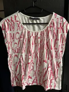 カルバンクラインジーンズ半袖Tシャツ ホワイト/ピンク