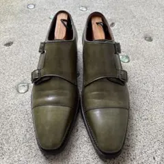 リーガル　ダブルモンク　オリーブグリーン