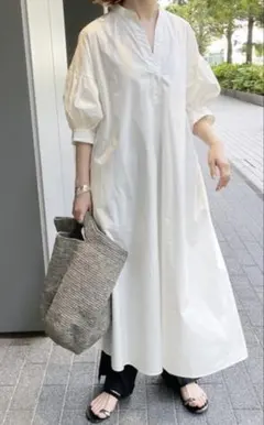 Spick and Span／ロングワンピース／ランタンスリーブ／オフホワイトのサムネイル