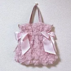 Maison de FLEUR チュールローズダブルリボン2Way ピンク