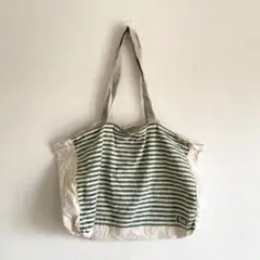スペイン スーパー DIA ボーダー柄 エコバッグ トートバッグ ユーロ古着