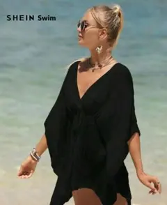 ブラックノースリーブチュニック Swimドレスのサムネイル