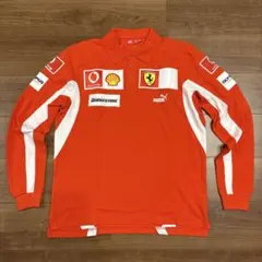 【新品タグ付】プーマ フェラーリ チームレプリカ長袖ポロシャツ（2005年頃）