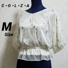 コルザ 花柄刺繍シアーブラウス Mサイズ✱