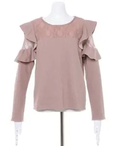 【新品未使用】 INGNI フラワーレース長袖前開きトップス