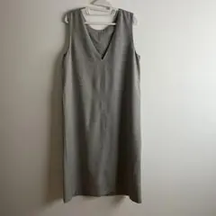 【 juriae 】ワンピース vネック (M) ライトグレー
