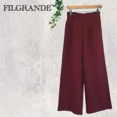 1678 美品　フィルグランデ　ワイドパンツ　タック　カジュアル　パンツ　裏地有