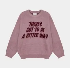 ピンク メッセージプリント セーター nugu