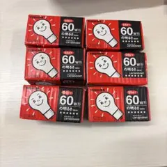 백열등 60W, 6개 세트 ※복수 재고 있음, 수량 조정 가능