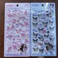 【正規品✨】マイメロディ クロミ ボンボンドロップシール 2枚セット メロクロ