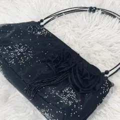 パーティバッグ　結婚式　ミニ　ビーズ　フラワー