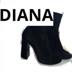 値下げDIANA ブーツ　厚底ブラック　ハイストーム　ショートブーツ　ストレッチ
