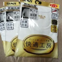 GUNZE 快適工房 丸首長袖Tシャツ Mサイズ 3枚セット5280円半額