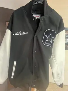 CONVERSE スタジャン ブラック/ホワイト LL
