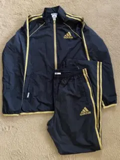 アディダス ウェア 上下 レディース ブラック×ゴールド