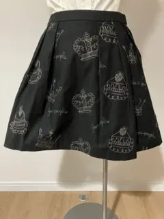 ジェーン クラウン刺繍ミニスカート ブラック黒のサムネイル