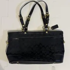 COACH シグネチャー ハンプトンズ ブラック トートバッグ y2k 00s