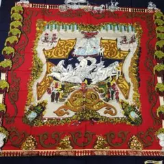 3509 エルメス カレ140 カシミヤ シルク 王の楽園 ストール スカーフ