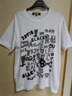 ブラックコムデギャルソン　2024　メッセージプリントTシャツ XXL