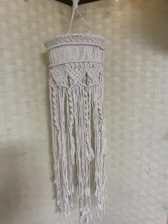 화이트 마크라메 약 70cm 핸드메이드