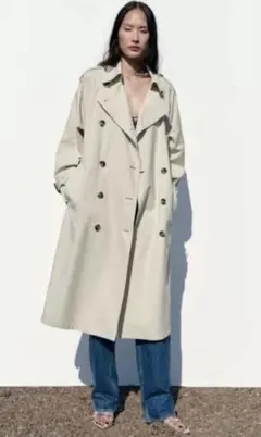 ZARA ベージュ トレンチコート