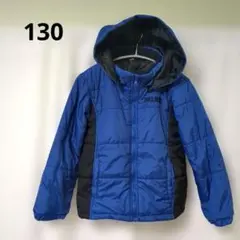西松屋 キッズ 中綿ジャケット 130 ブルー フード付き 男の子 防寒