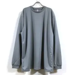 新品 ビッグ ドライ 長袖 Tシャツ 無地 メンズ グレー 3Lのサムネイル