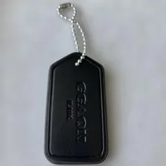 coach ブラックレザー　チャーム