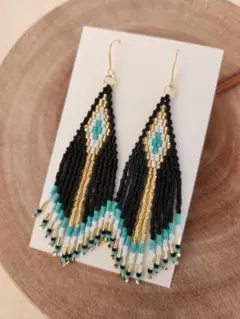 No.387　フリンジデリカビーズピアス