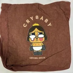 CRYBABY ちょい訳ありブラウン コーデュロイ トートバッグ