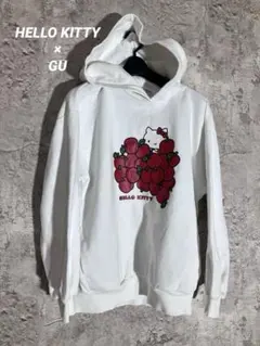 ☘️Hello Kitty GUコラボ　スウェット ビッグロゴ　裏起毛　ニット