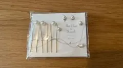 パール装飾ゴールドヘアピンセット