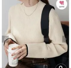 最終価格！DISCOAT❤︎袖口ブラックニット⭐︎美品！