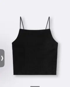 GU ブラフィールクロップドベロアキャミソールブラック XL