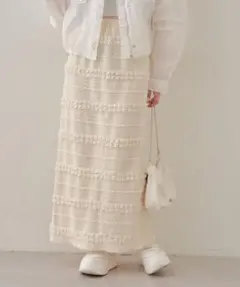 chico ジャガードカットタイトスカート