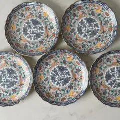 九谷焼 新品 6号皿揃 錦絵 中皿 伊野正峰 - メルカリ