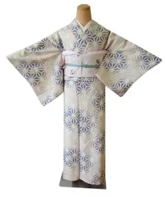 ロング寸 単衣 小紋＆袋なごや帯・帯〆・帯揚げセット 仕立上り＜KK1134＞