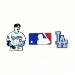 バッタマン　ピンバッジ　トリコロール　大谷翔平　メジャーリーグ 3点