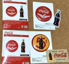 タイトーくじ　コカコーラ　F賞 缶バッチ&ステッカーセット