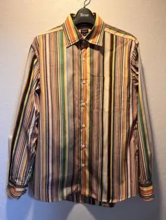 美品✨PaulSmith シャツ　長袖　マルチカラー　ストライプ　M コットン